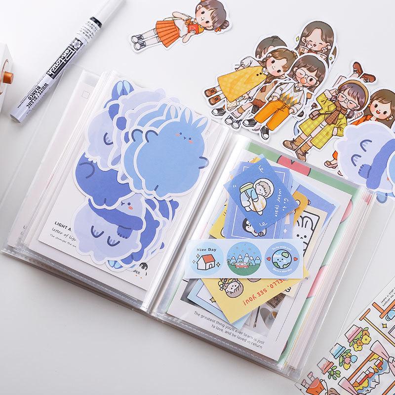 Pocket Style A6 Storage Booklet Large Capacity Stickers Cards Invoices Notes Bookmarks Photo Albums Picture Books Card Albums