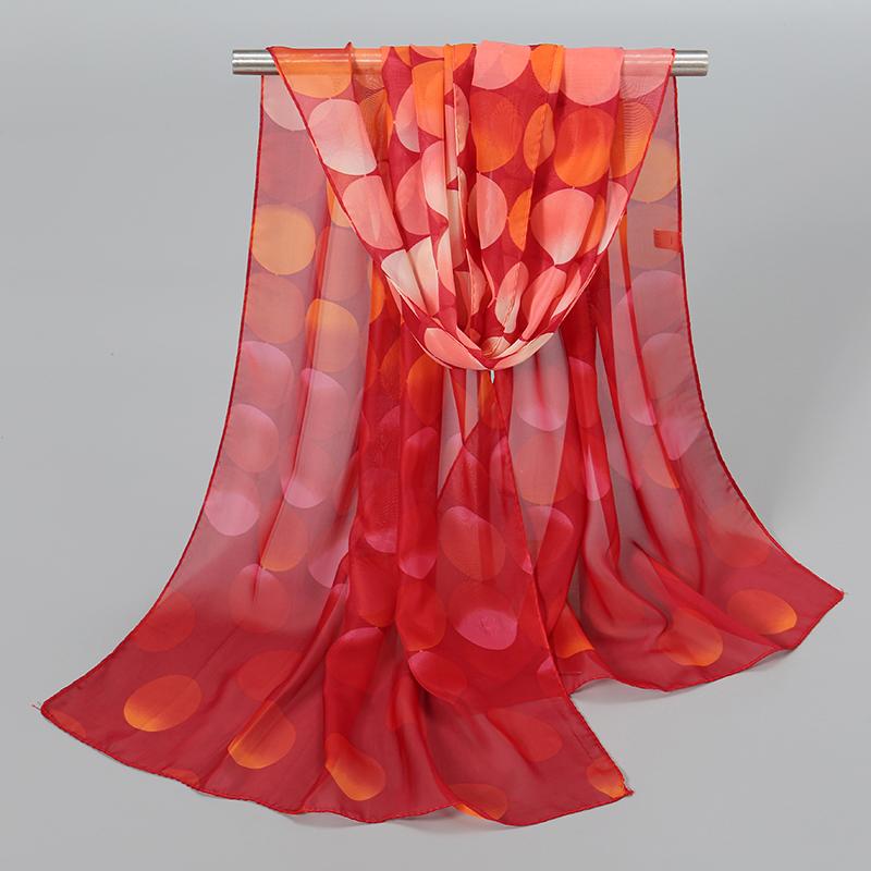 Весенний шифоновый шарф с принтом, пляжная шаль с цветочным принтом, легкий шейный платок, летний шарф-шаль для защиты шеи от солнца, 150*50см