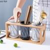 Ceramic Chopsticks Holder Drain Rack Chopstick Cage Kitchen Supplies Cutlery Box Storage Organizer Storage Tank Desktop Shelf