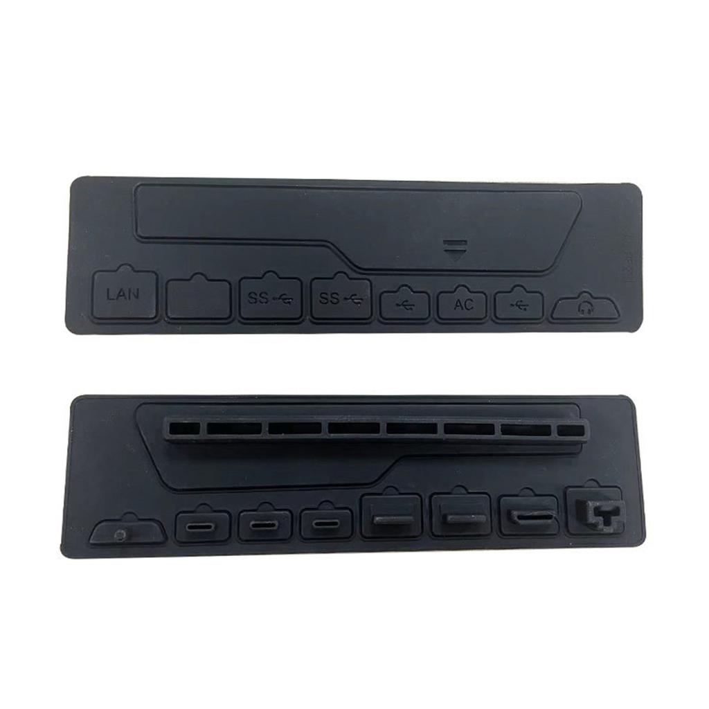9Pcs Game Console Rubber Dust Protector Dust Plug for PS5 Slim Antidust Cover Gaming Accessories Dustproof Plug Black