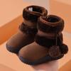 Children's Snow Boots Boys Soft Bottom Non-slip Warm Snow Boots Plush Thick Winter Warm Middle and Large Children Girls Size 21-35