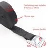 New 6M*25mm Black Tie Down Strap Strong Ratchet Belt Luggage Bag Cargo Lashing With Metal Buckle Dropshipping