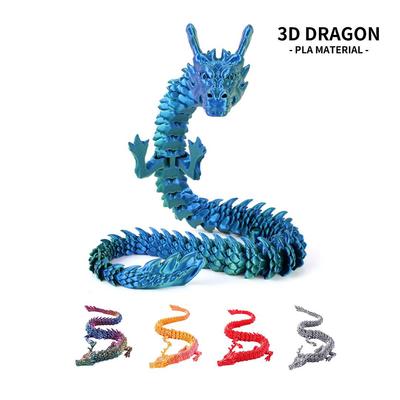 3D печать Китайский дракон шарнирный подвижный игрушка J Домашнее украшение Креативная модель Симуляция фигурки животного Детский праздничный подарок