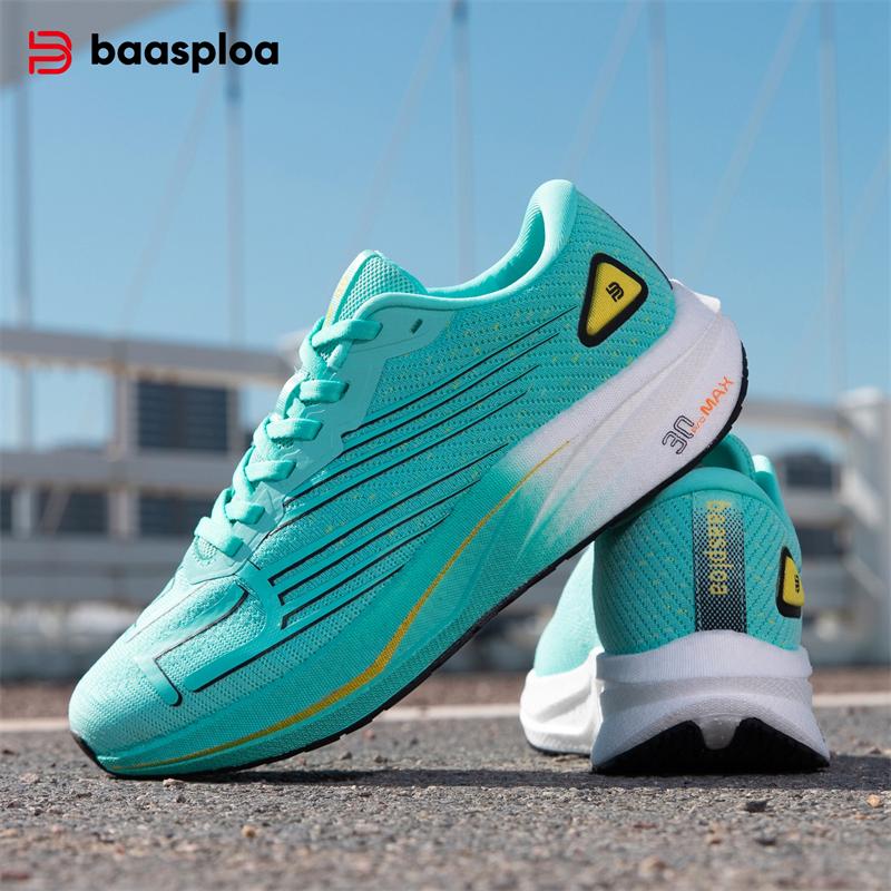 BAASPLOA Женские кроссовки для тренировок, легкие, амортизирующие, нескользящие, кроссовки с карбоновой пластиной, дышащие, нескользящие, удобные, женские кроссовки для бега на открытом воздухе