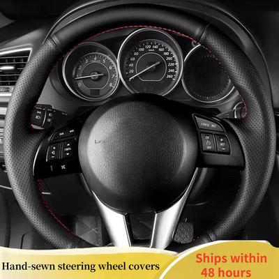 Чехол на руль автомобиля для Mazda CX-5 CX5 Atenza 2014 Новая Mazda 3 CX-3 Scion iA 2016 Имитация оригинальной оплетки руля