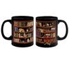 Книголюбы Книжная полка Керамическая кофейная кружка Кошка Чашка для воды Кошка Библиотека Книжная полка