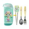 Reburn Sweet and Sour Catch Tiniping Full Set of Spoon + Fork + Corrected Chopsticks Posil Ping, Mixed Colors, 1 Set, Korean Popular Tableware