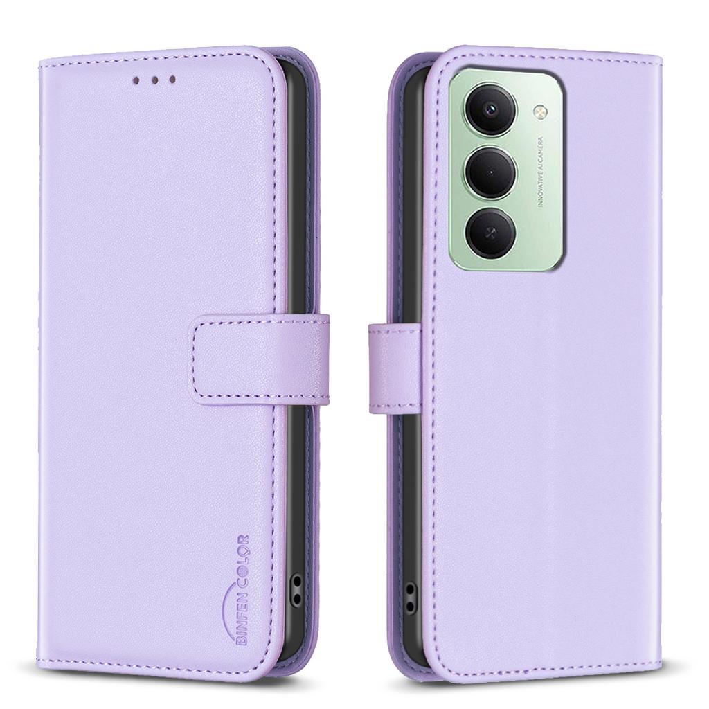 Для Xiaomi Redmi 15 5G (Глобальный) (169 мм) Чехол для телефона BINFEN COLOR BF17 Кошелек Фолио Флип Кожаная обложка