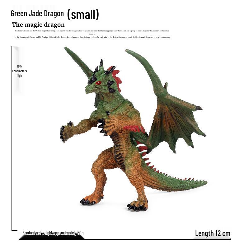Dinosaur & Dragon Plastic Toy Set: Mythical Animal Figures for Kids