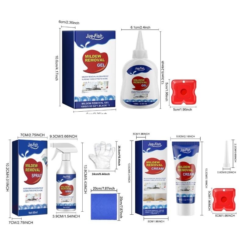 Quick and Efficient Mold Remover Gel Mold Stain Cleaner Spray Deep Cleaning Wall Mold Remover Easy To Use Gel Formula