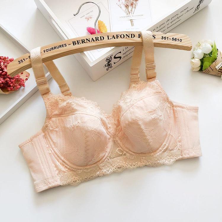 Women's Full Figure Lightly Lined Underwire Lace Balconette Bra 34 36 38 40 42 44 46 48 B C D E