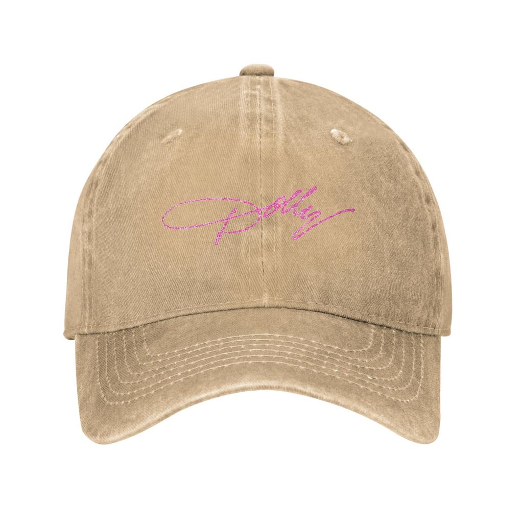 Dolly Parton Pink Sparkle Washed Denim Baseball Caps Snapback Baseball Hats Breathable Casquette Outdoor for Men's And Women's