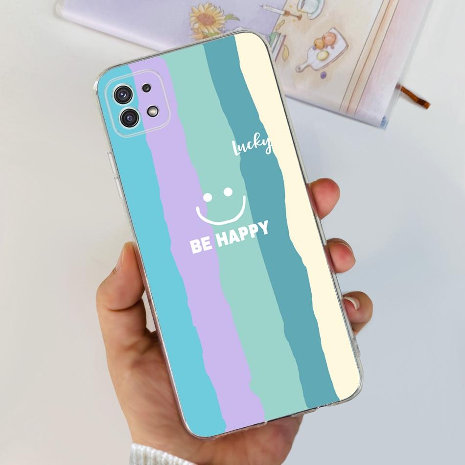 Стильный чехол для телефона Samsung Galaxy A22 5G A22S A22 4G Прозрачный ТПУ Мягкий силиконовый задний чехол для Samsung A22 A225F A226B