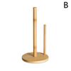 Wooden Roll Paper Towel Rack Holder Bathroom Tissue Vertical Stand Disposable Paper Pot Kitchen Toilet Storage Accessories