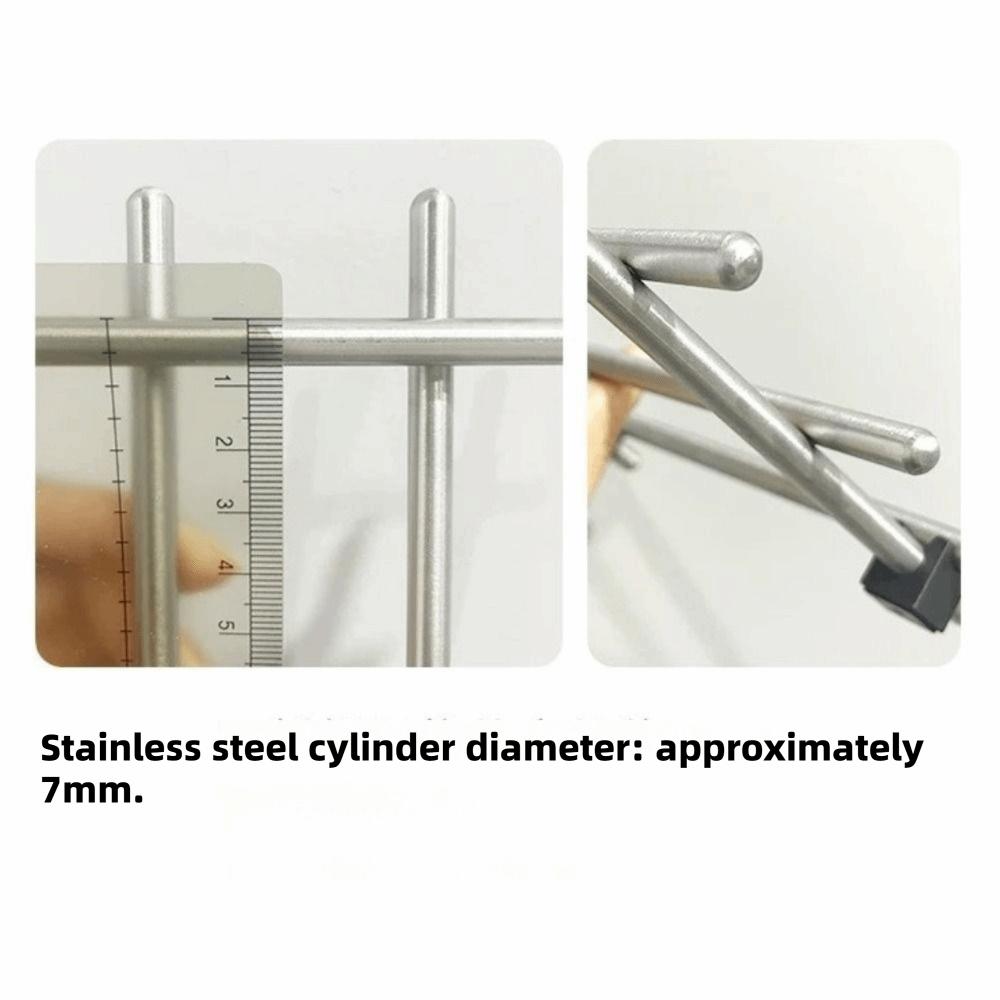 Silver Stainless Steel Trivets Non-Slip Feet Baking Pans Holder Insulation Pads Living Room