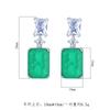 New Cross-border High-end Paraiba Earrings Simple Square Women's Retro Fashion Accessories
