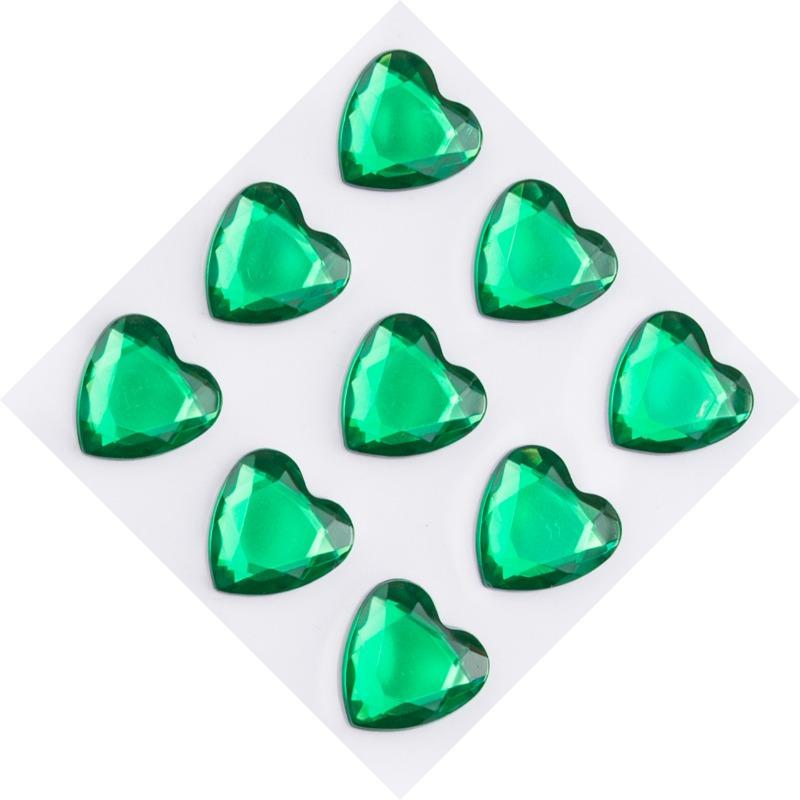 3D Acrylic Diamond Crystal Stickers Love Heart Face Gems Stickers for Party Show DIY Crystal Rhinestone Temporary Tattoos 4/18mm