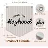 Lacama Long Live Boyhood Linen Banner,Vintage Boy Room Toddler Decor,Boy Bedroom Wall Hanging Banner Pennant Flag Decor for Nursery Playroom,12.4x14