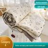 Cartoon Soybean Fiber Summer Quilt - Double-Layer, Washed Cotton, Machine Washable & Cooling for Air-Conditioning
