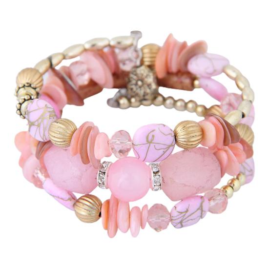 Женский браслет из бисера в винтажном стиле, бирюзовый искусственный кристалл, студенческий браслет