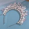 Модная жемчужная повязка на голову Тиара Кристальная повязка для волос Для женщин Конкурс Выпускной Свадебные аксессуары для волос Ювелирное изделие Повязка Подарок