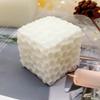 1Pc Cube Honeycomb Scented Candle Plaster Silicone Mold Food Grade Chocolate Mousse 3D Cube Shape Molds Wedding Gift Home Decoration