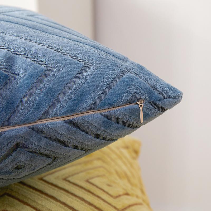 Бархат с коротким ворсом Невидимая молния Подушка Подушка для кровати Прикроватная спинка Мебель Подарок Квадратная подушка Квадратная подушка Кожаная подушка