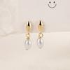 Copper Needle Pearl Earrings Elegant French Style Women's Fashion 2025 Trendy High-End Sensation Ear Jewelry