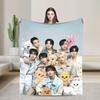 S-StrayKids Фланелевые одеяла Весна K-pop Бойз-группа Супермягкие Покрывала для спальни Плюшевое покрывало Покрывало для дивана