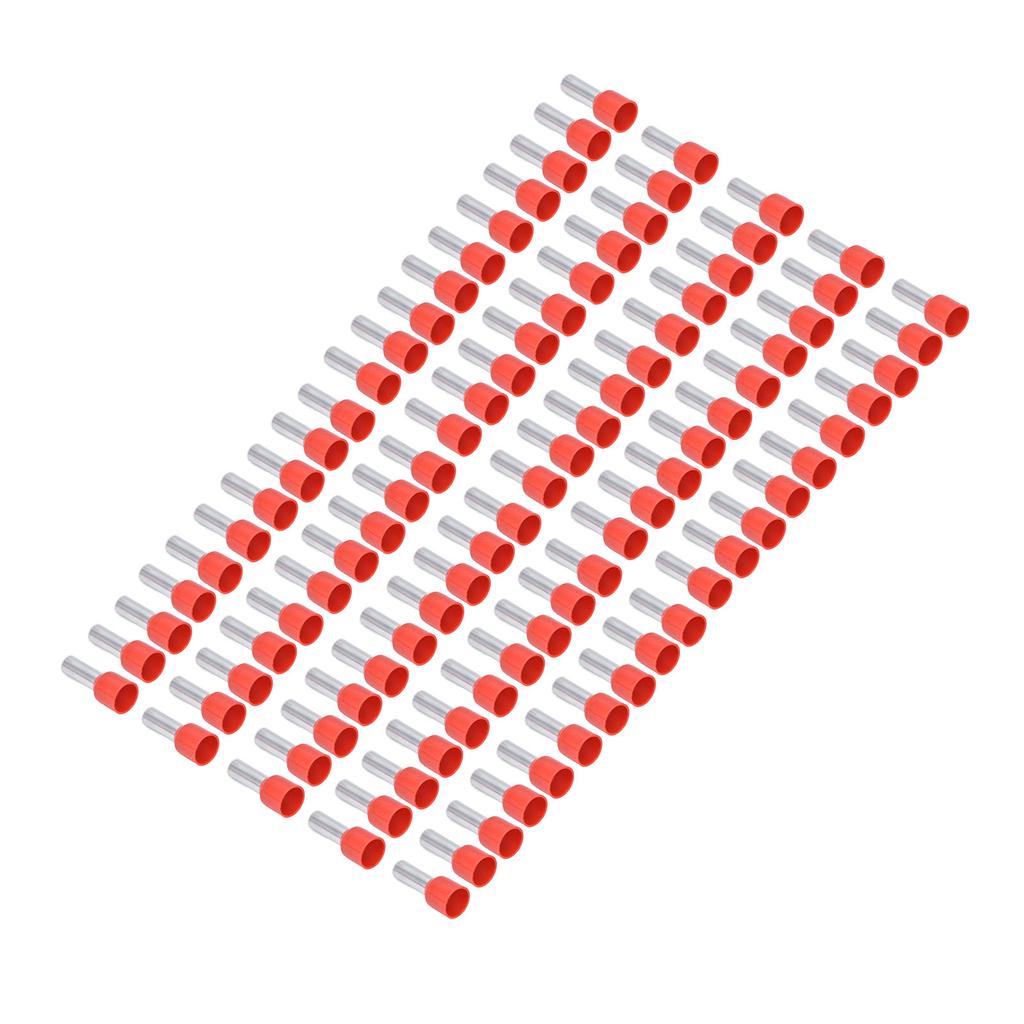 100 шт. изолированный круглый трубчатый медный обжимной соединитель для электрического провода 8AWG E10‑12