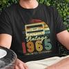 Unisex Vintage 1965 Print T-shirts for Unisex WoUnisex Birthday Vintage Letter Design Tshirt Short Sleeve Clothes Fashion Casual Tee Clothing