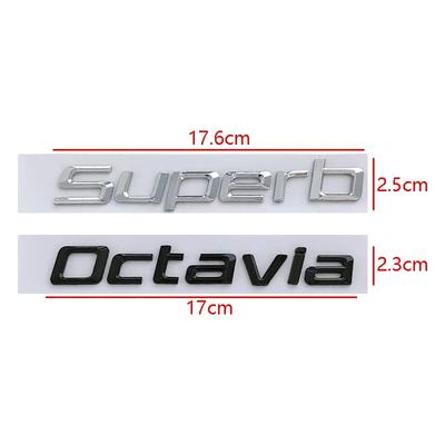 Наклейка-эмблема на багажник автомобиля, внешний тюнинг для Superb Octavia 2023 2024, буквенный значок, задние наклейки, аксессуары для модификации автомобиля