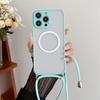 Crossbody Lanyard Phone Case For iPhone 15 14 Pro Max For Magsafe Magnetic Frosted Cover iPhone 13 12 11 14 Plus