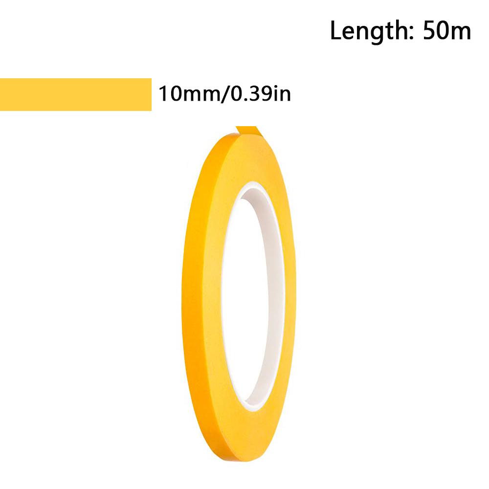 1Rolls 18-50m Model Masking Tape DIY Yellow Masking Tape Width 2/3/6/8/10/12/18/30/50mmPinstriping Tape 3