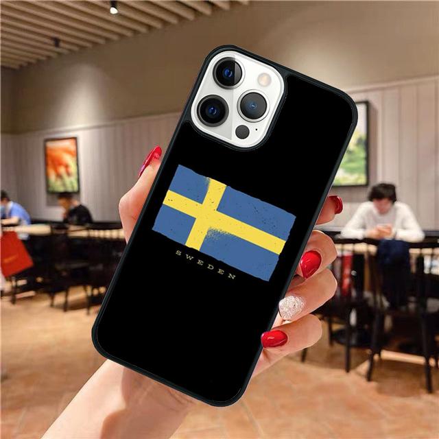 Чехол для телефона Флаг Швеции Для iPhone 17 Air 16 15 14 Plus apple 16 11 12 13 Pro Max coque