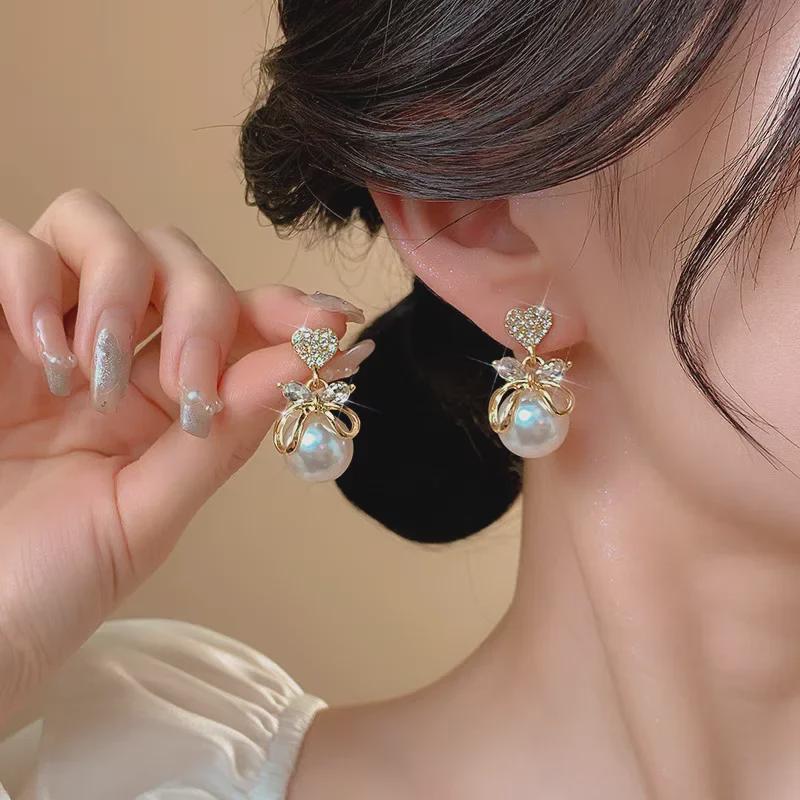 French Pearl Tassel Earrings for Women - 2024 New High-End Light Luxury Style
