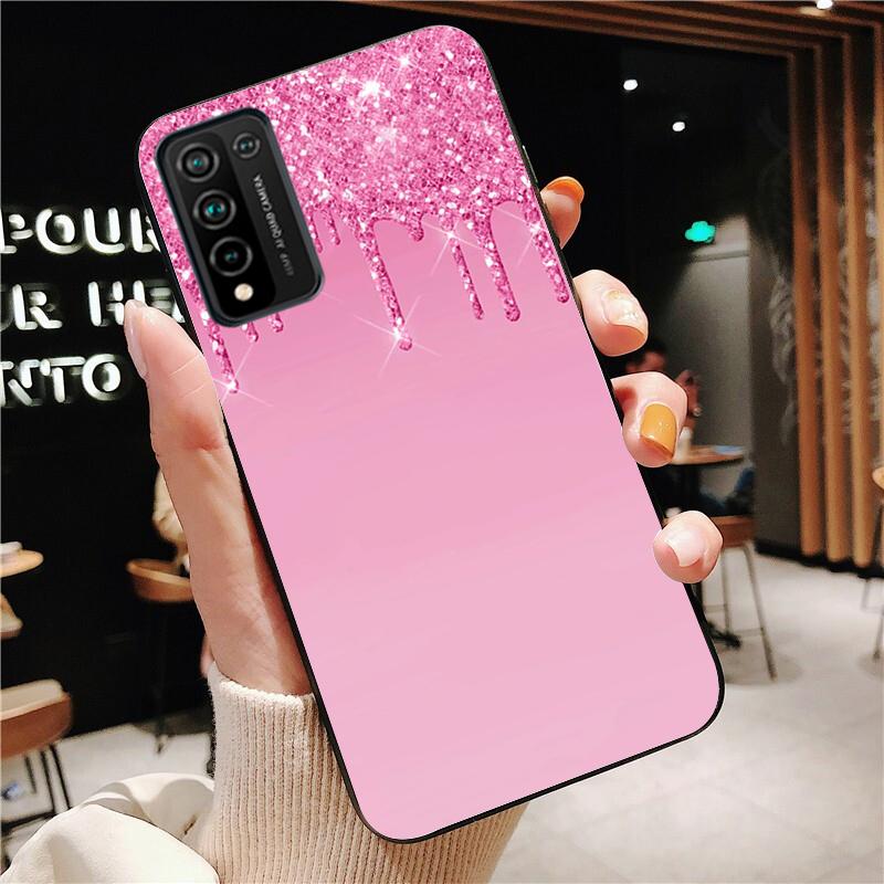 Блестящий розовый, синий, черный чехол для телефона Huawei Honor 50 30 Pro 10X Lite 20 7A 7C 8X 9X Pro 9A 8A 8S 9S 10i 20S 20lite
