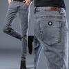 New Classic Designer Trendy Men Skinny Jeans Light Blue Washed Slim Fit Simple Casual Fashion Street Denim Pants