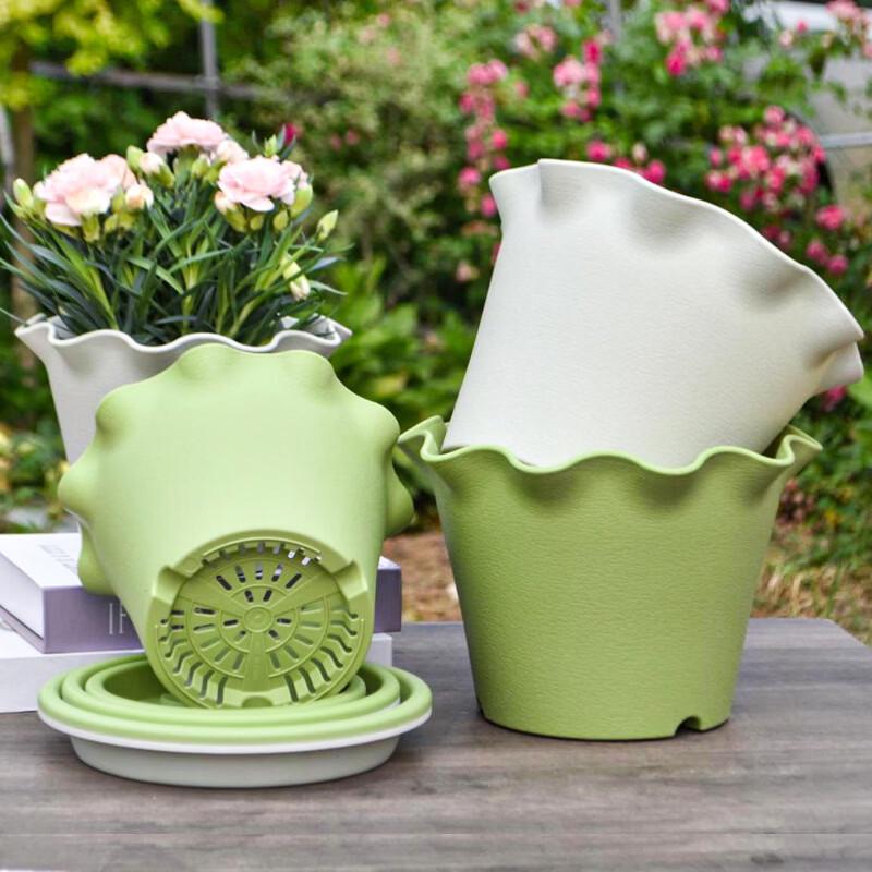 Ins Style Wavy Resin Flower Pot