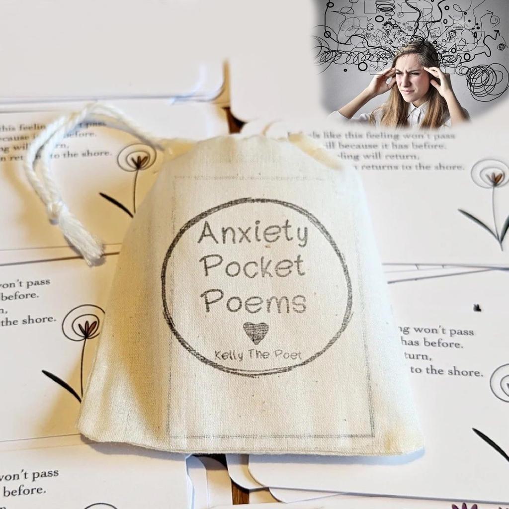 Non-Toxic Anxiety Relief Pocket Card Anxiety Affirmations Card Pack Mental Health Gifts Support Mental Thank You Cards Of Soothing Words