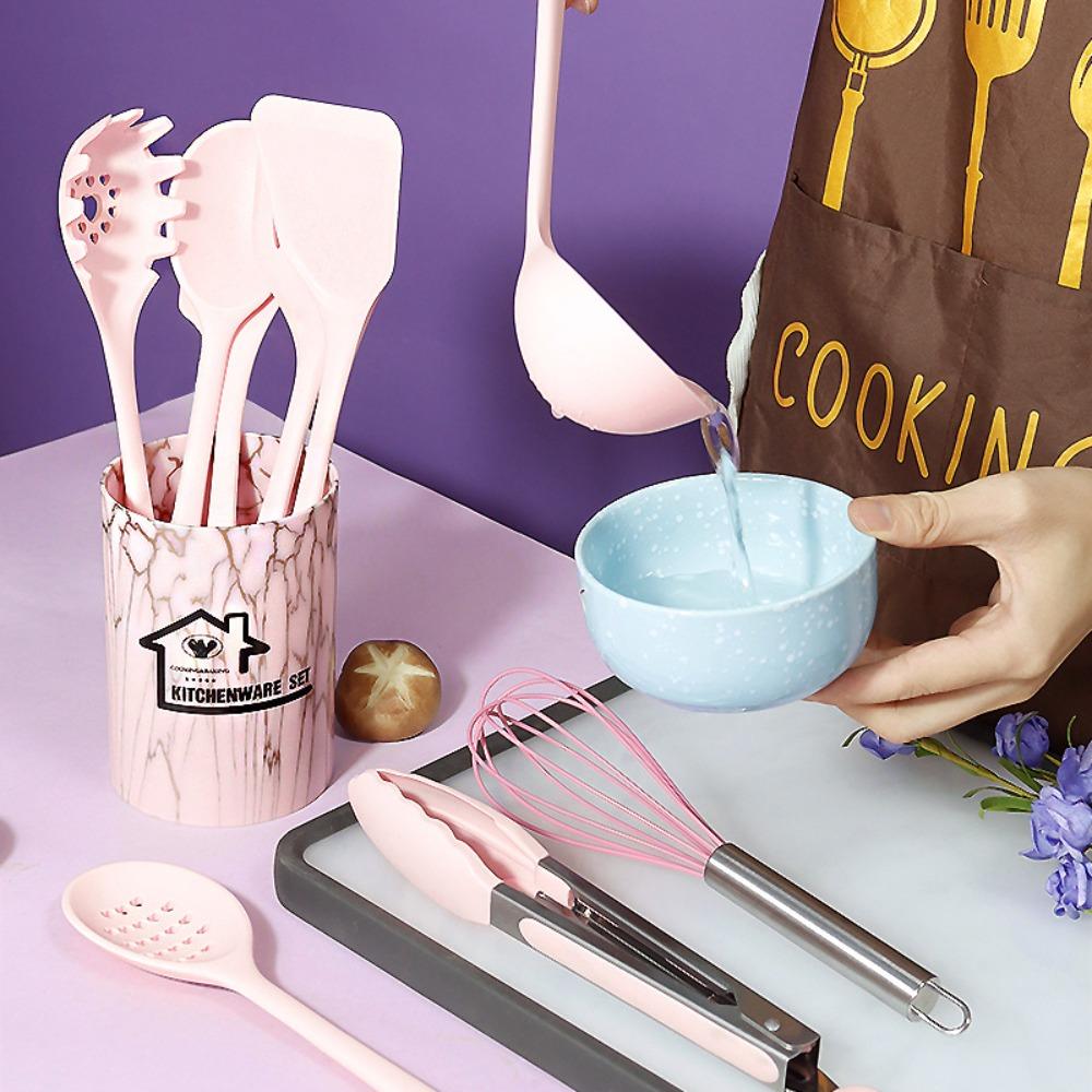 18PCS Heat-resistant Silicone Kitchen Utensils Set Non-Stick Cooking Turner Spatula Set Home