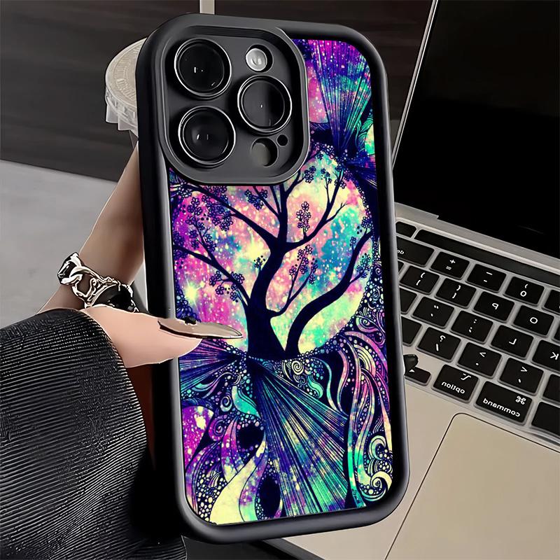 Чехол для телефона iPhone 17 Air 16E 15 16 Pro Max Мандала Подсолнух Мечтательный Стиль Чехол 14 Plus 13 12 Mini Мягкая Силиконовая Оболочка Funda