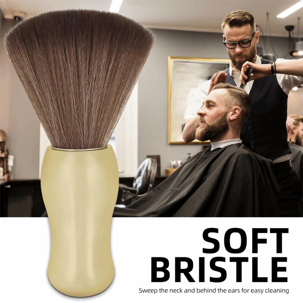 Duster Salon Hair Sweep Brush with Handle Hair Cutting Brush Durable Neck Duster Brush Barber