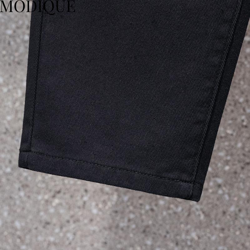 MODIQUE Spring Plus Size New Women Loose Vintage Straight High Waisted Elastic Long Jeans Lady Casual Versatile Harem Pants  Trousers