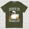 Whatever Life Throws At You Unisex 100% Cotton Summer Casual Cool Loose T-Shirt