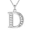 Hip-Hop Diamond Initial Necklace - Stylish 26-Letter Pendant for Men and Women