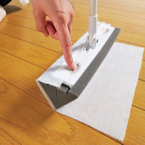 Azuma Floor Wiper, Sponge Wiper F, Convenient for Stairs, 27cm Wiping Width, 69-108cm Handle Length, Fits Stairs and Room Corners, FL374