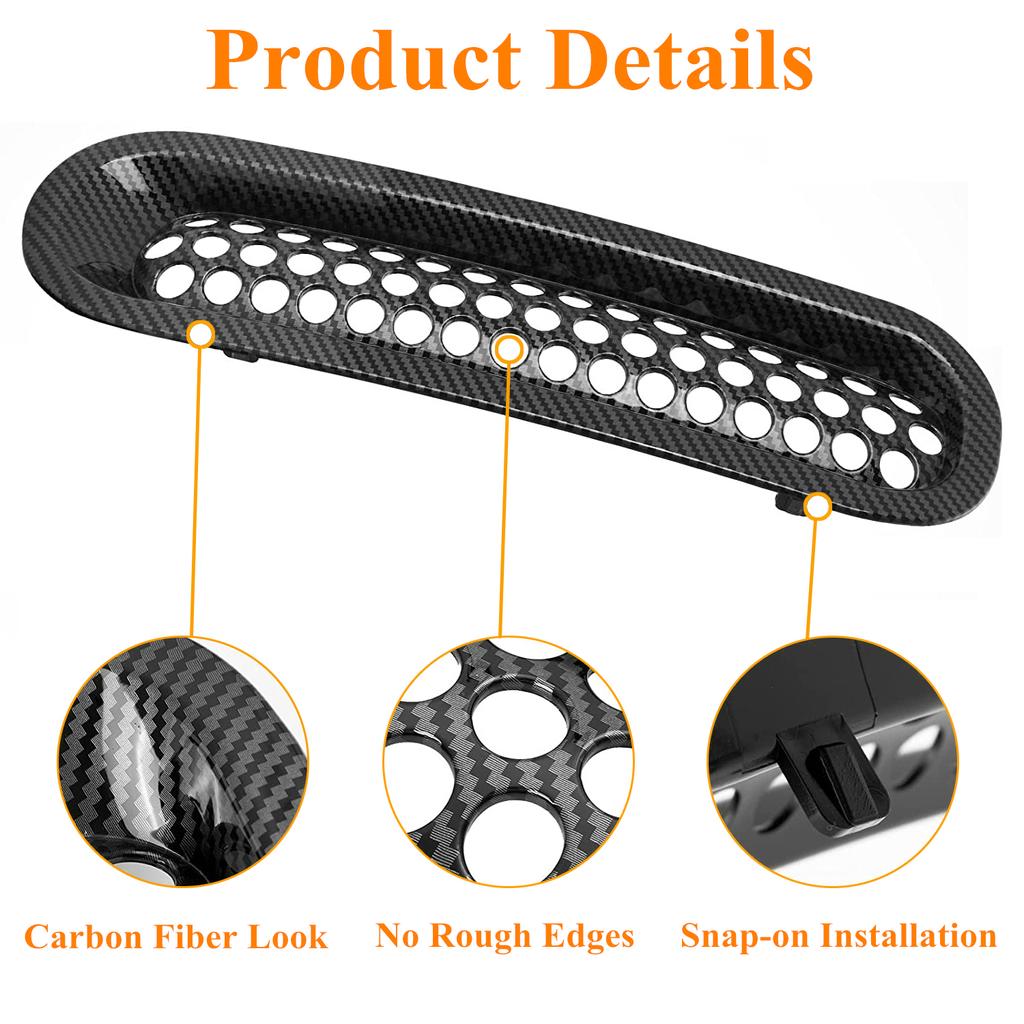 Вставка в переднюю решетку, сетчатая накладка на гоночную решетку с пряжкой для Jeep Wrangler JK 2007-2017, автомобильные аксессуары, АБС-пластик, карбон