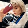 Стеганый кожаный чехол-кошелек на шнурке с кнопочной застежкой для iPhone и Samsung