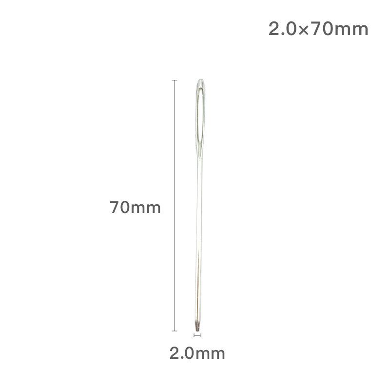 Изогнутая игла с тупым кончиком и большим ушком для кожаных и пряжных DIY-проектов